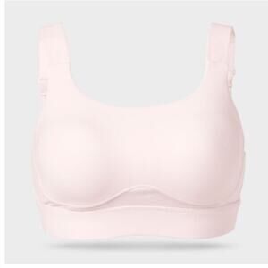 Duluth Trading Company Women's Adjustabust High Impact Bra, Pink, Size 14